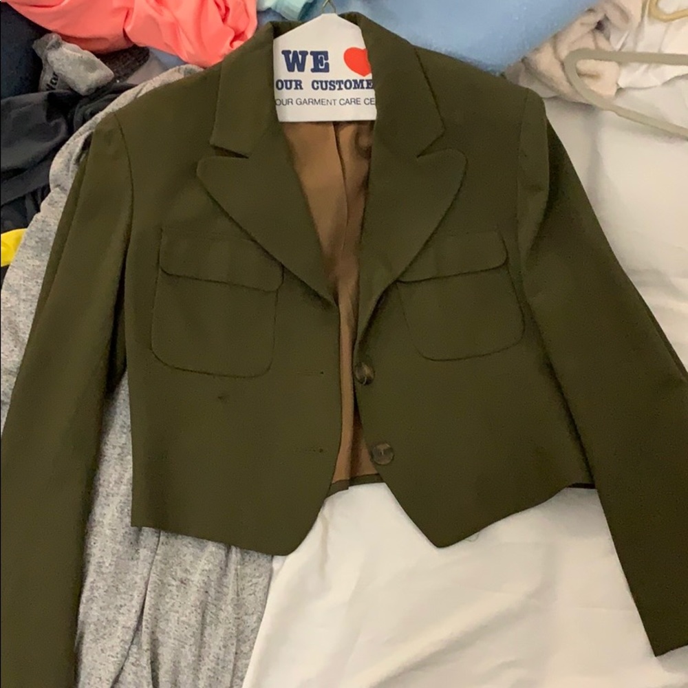 Green skirt suit